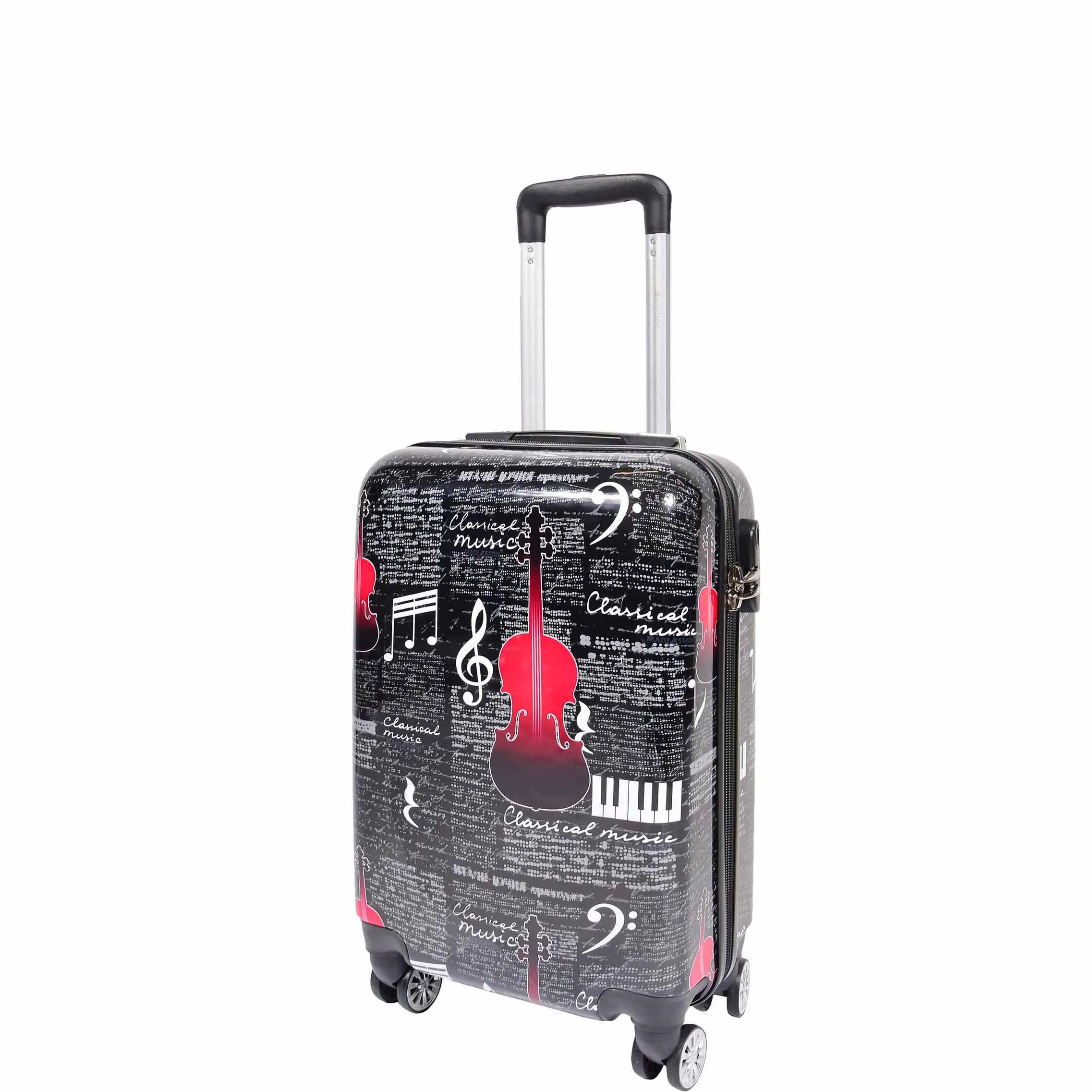 Four Wheels Hard Shell Music Print Luggage Bilbao