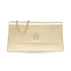 Furla Diamante Mini Shoulder Clutch Bag - Gold