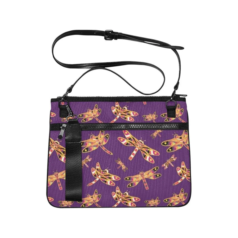 Gathering Yellow Purple Slim Clutch Bag