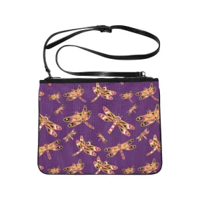 Gathering Yellow Purple Slim Clutch Bag