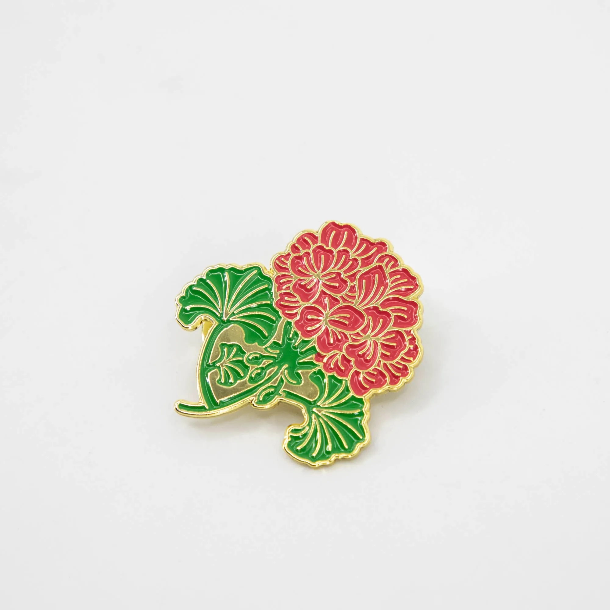 Geranium Enamel Pin