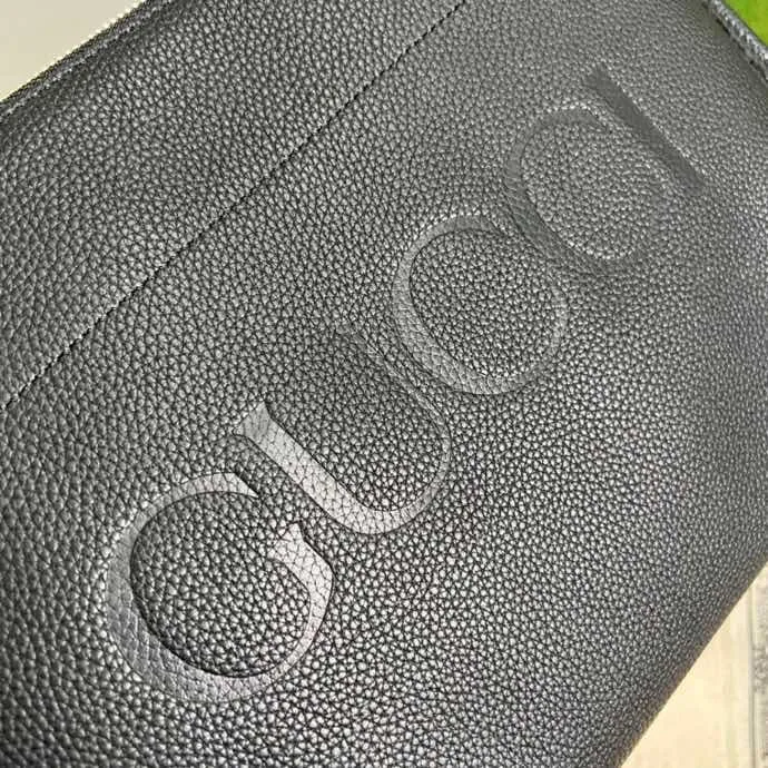 gg Clutch With gg Logo Black For Men 12in/31cm  gg