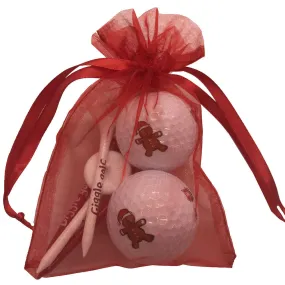 Gingerbread Man 2 Golf Balls & 4 Tees Pack