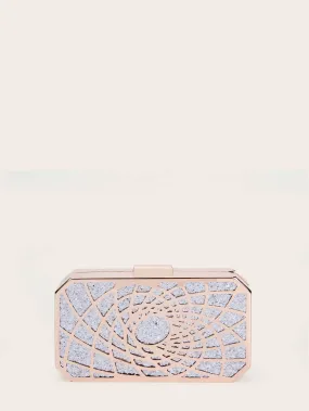 Glitter Decor Chain Clutch Bag