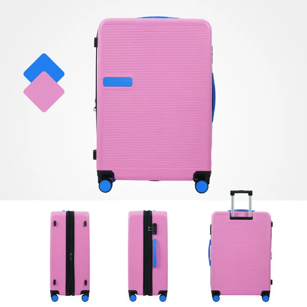 Hardshell Luggage Sets 3 pcs Contrast Color Suitcase with Spinner Wheels and TSA Lock 20" 24" 28" Available