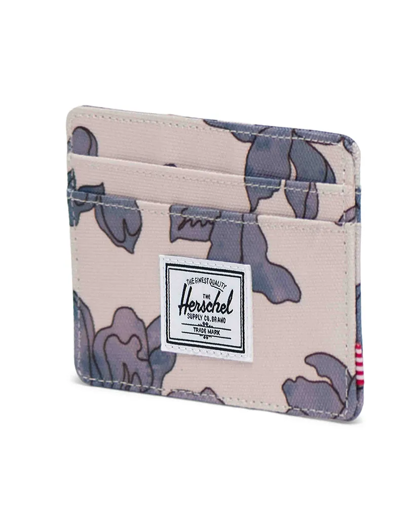 Herschel Supply Co Charlie Cardholder Wallet - Moonbeam Floral Waves