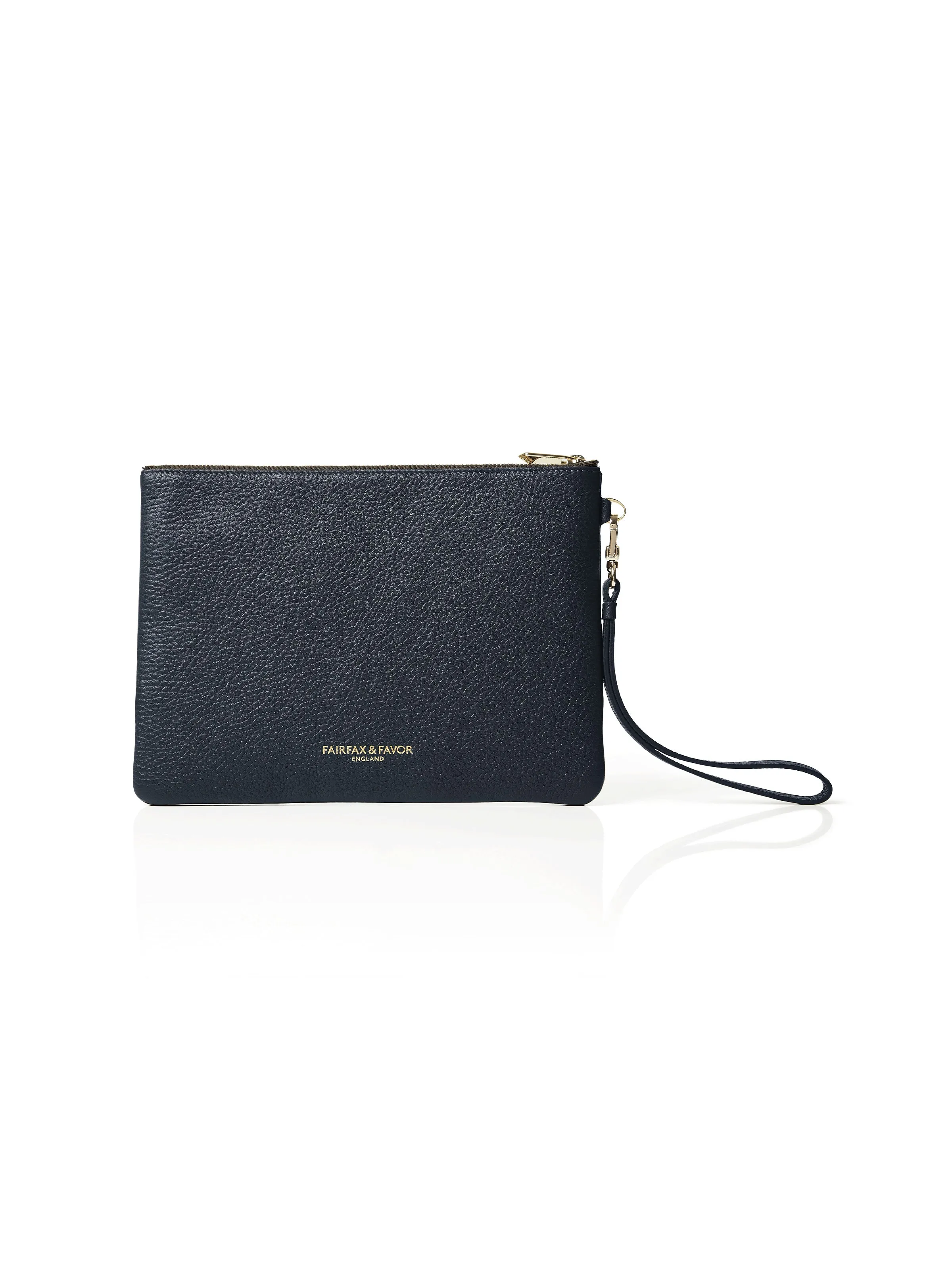 Highbury Clutch - Chocolate & Navy