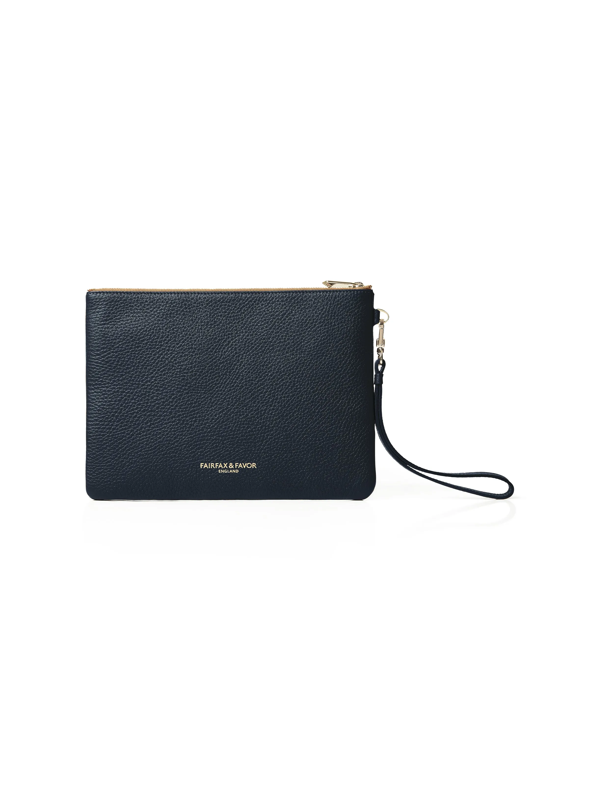 Highbury Clutch - Tan & Navy