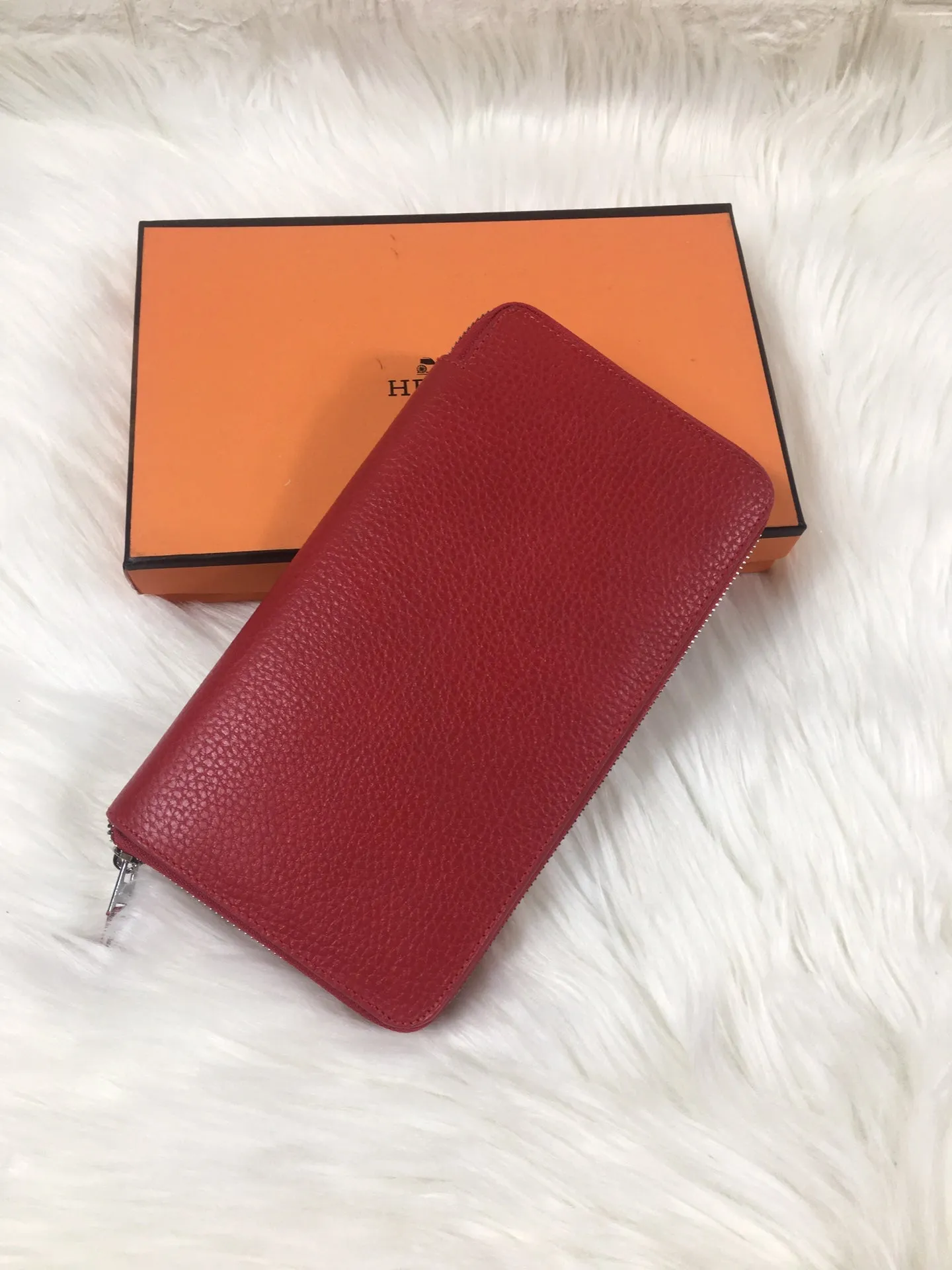 HM SILK'IN CLASSIC WALLET 20 APPLE GRAINED CALFSKIN