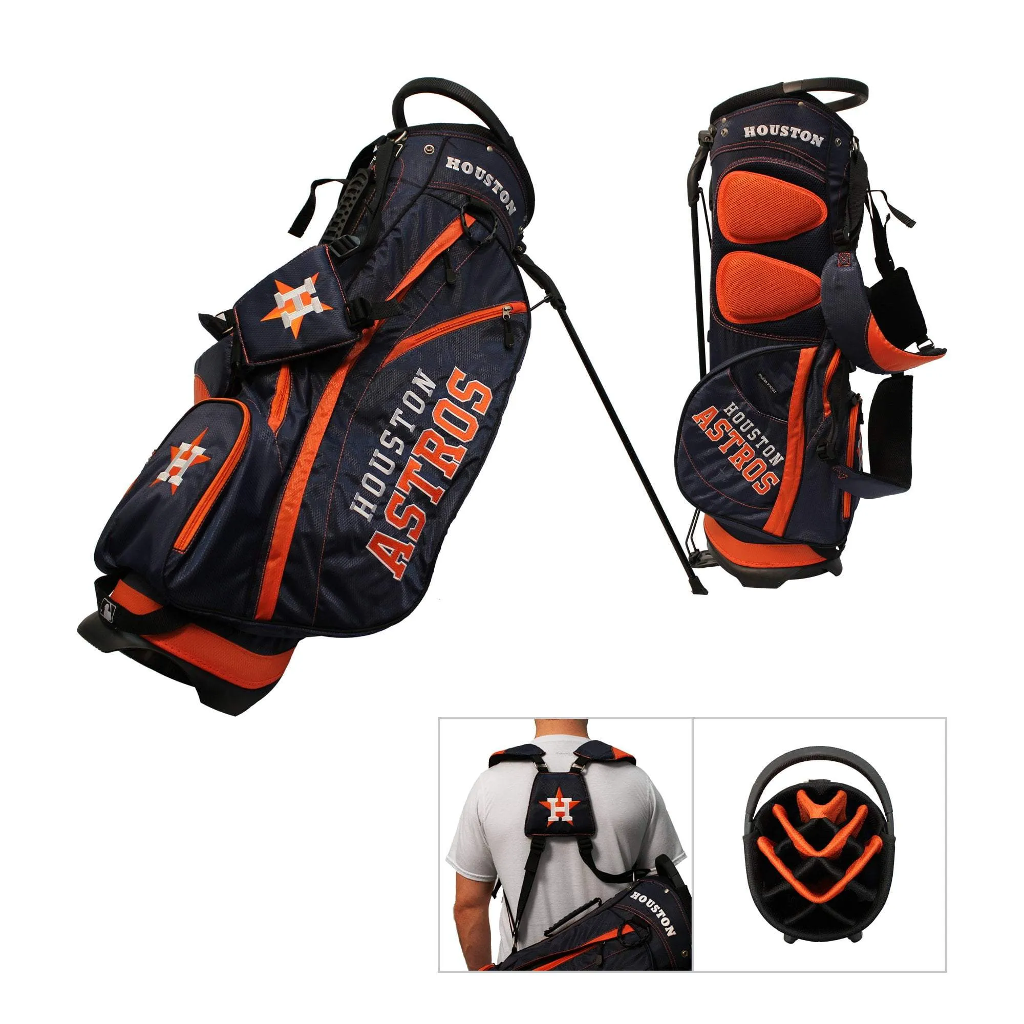 Houston Astros Team Golf Fairway Lightweight 14-Way Top Golf Club Stand Bag