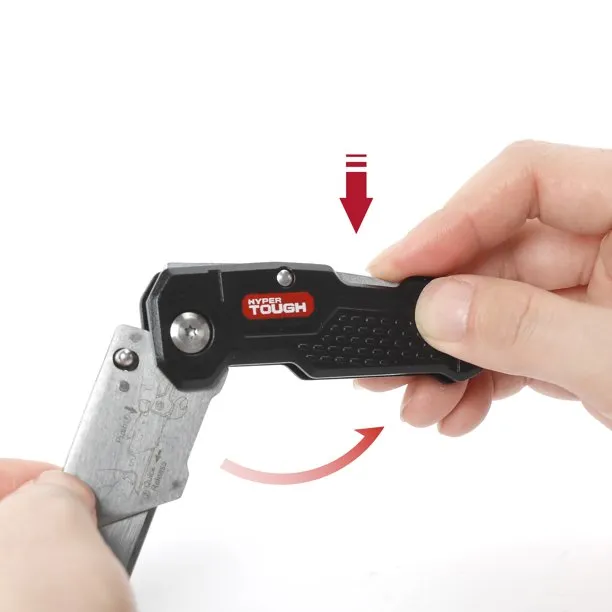 Hyper Tough - Quick-Change Folding Lockback Utility Knife