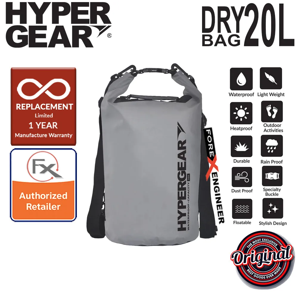 HyperGear Dry Bag 20L - IPX6 Waterproof Specification - Grey