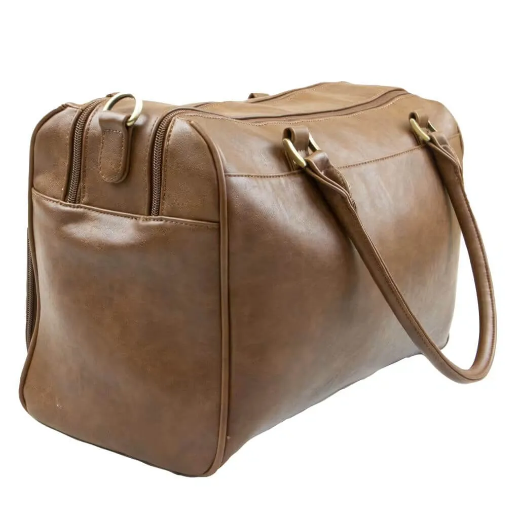 Isoki Double Zip Satchel Changing Bag (Redwood Chestnut)