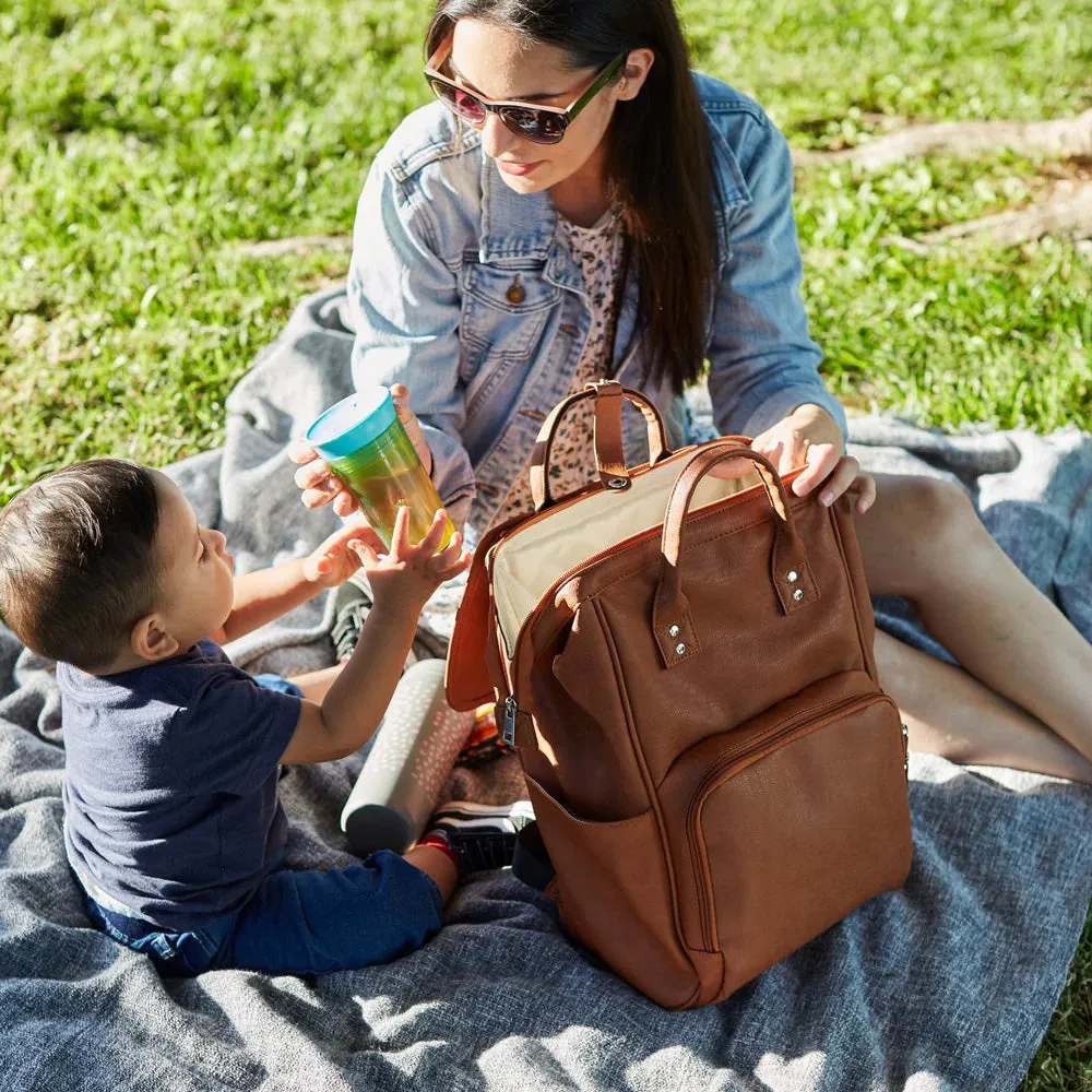 Jeni Vegan Leather Large Size Diaper Backpack