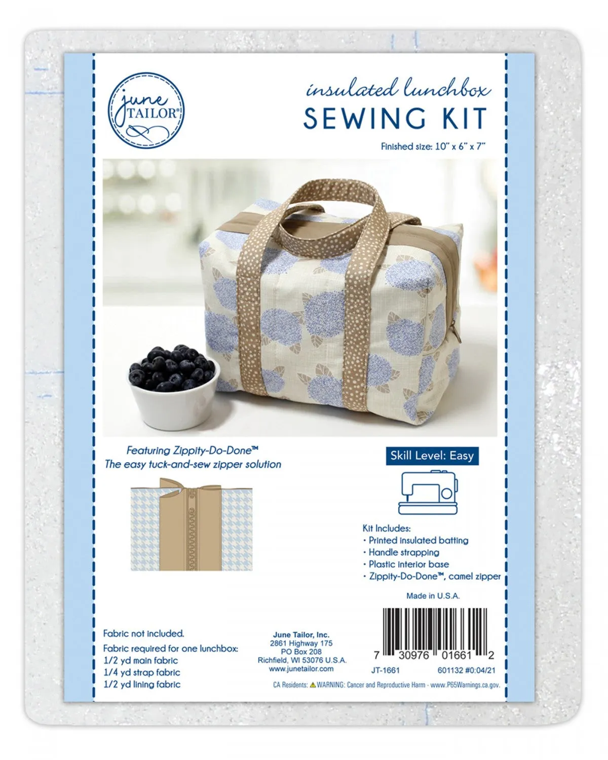 June Tailor-Insulated Lunchbox Sewing Kit