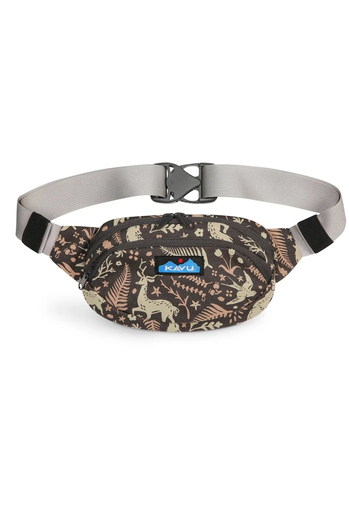 KAVU Canvas Spectator Fanny Pack WHIMSICAL TRAIL