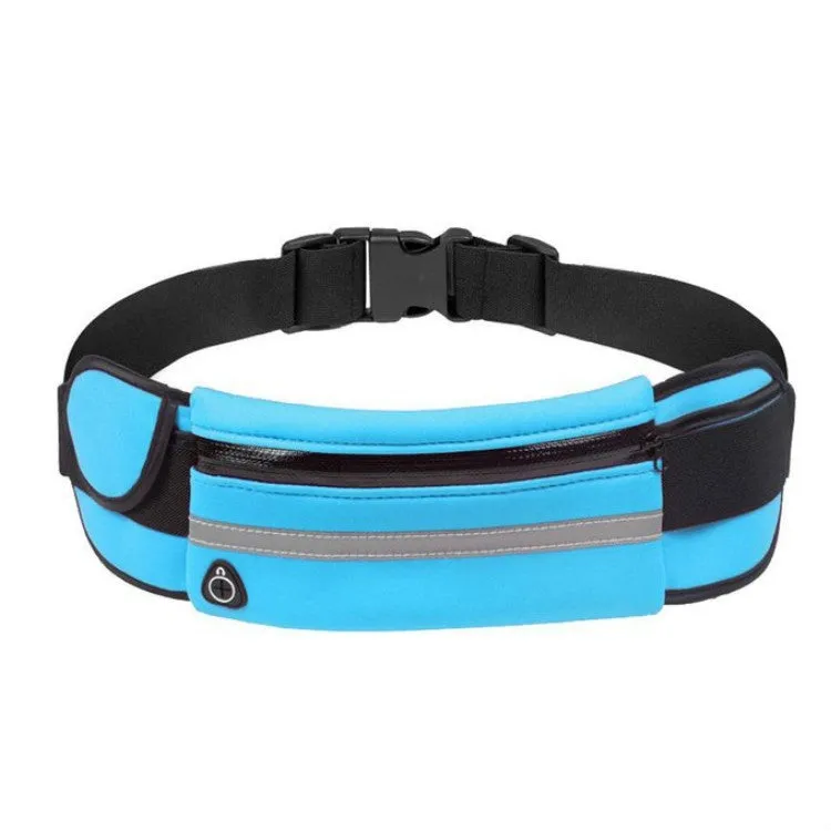 Kettle Pockets Outdoor Sports Mobile Phone Pockets Waist Bag(Sky Blue)