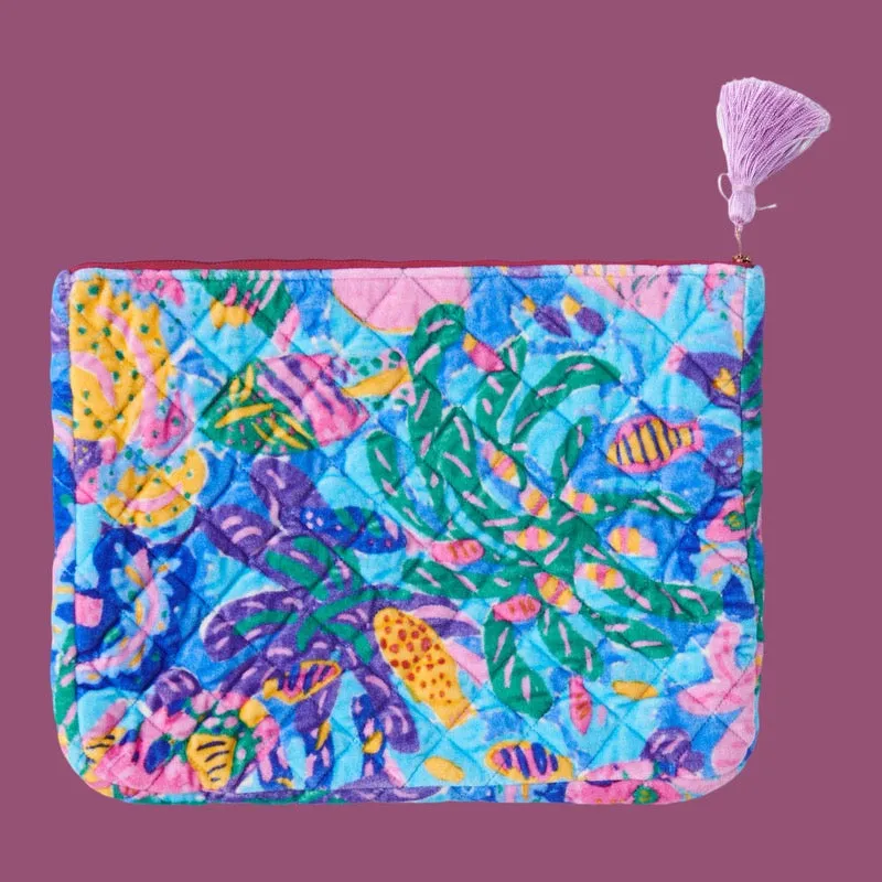 Kip & Co X Ken Done Reef Garden Velvet Laptop Case