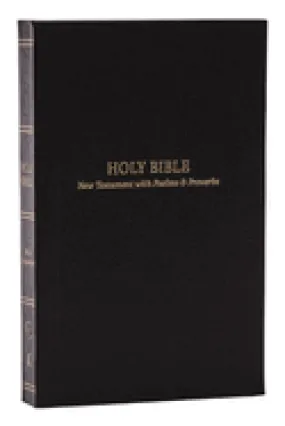 KJV Holy Bible: Pocket New Testament with Psalms and Proverbs, Black Softcover, Red Letter, Comfort Print