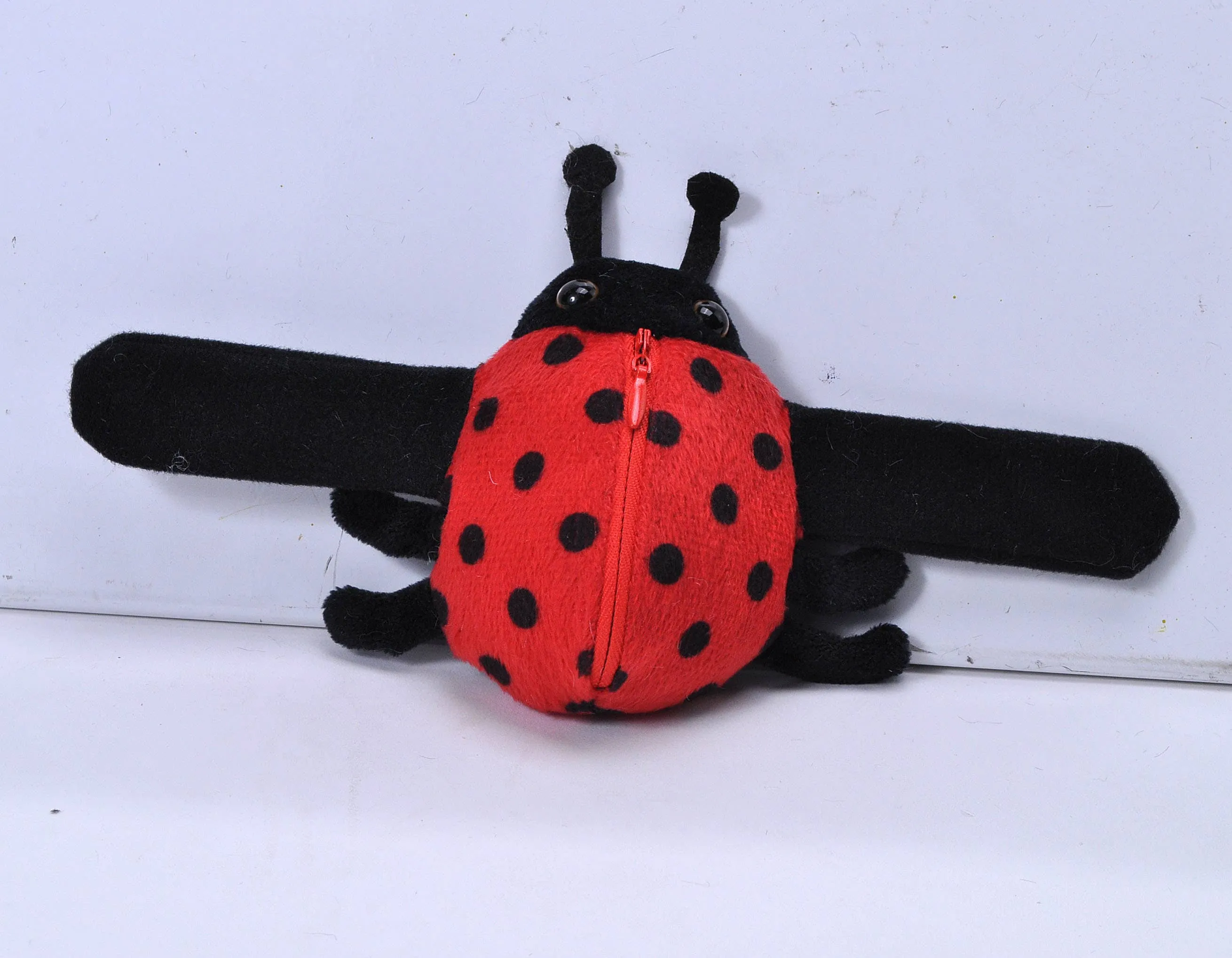 Ladybug and Monarch Butterfly Wrist Huggers-Keepers Plush Wristband