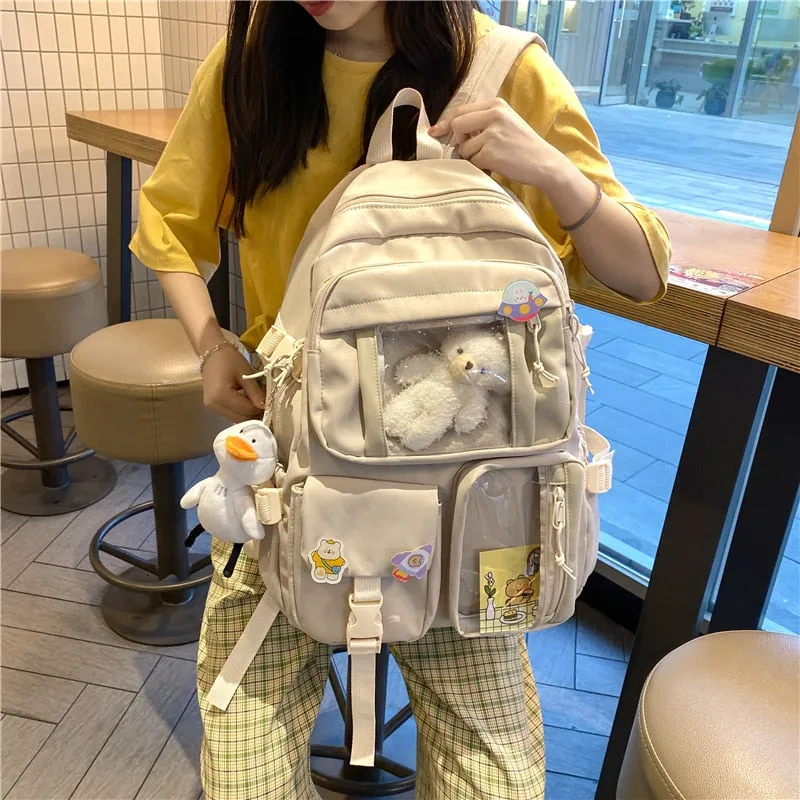 Large Functional Waterproof Kawaii Backpack