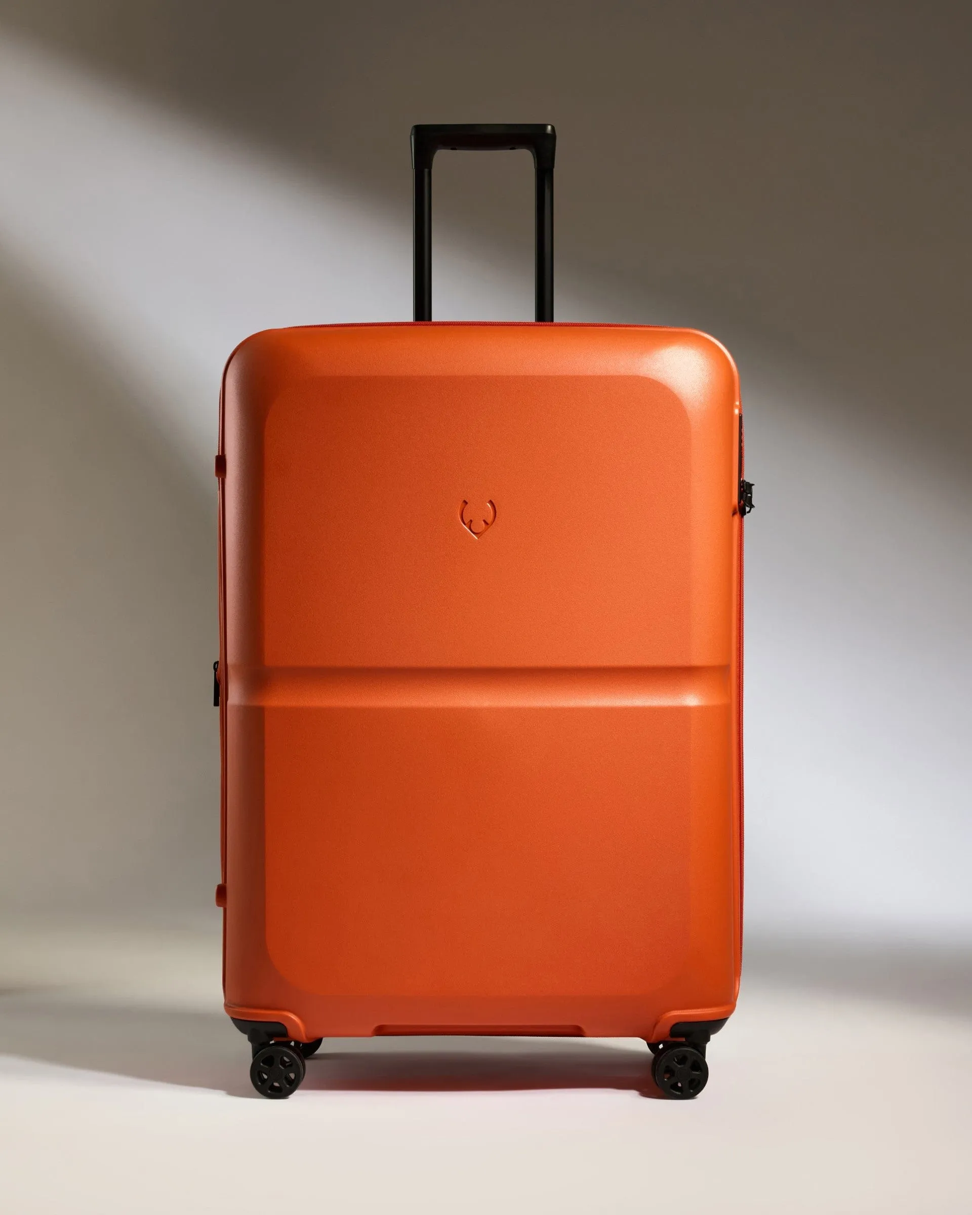 Large Suitcase in Ember Orange - Single Stripe