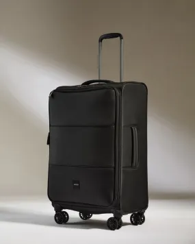 Lightest Medium Suitcase in Black - Soft Stripe