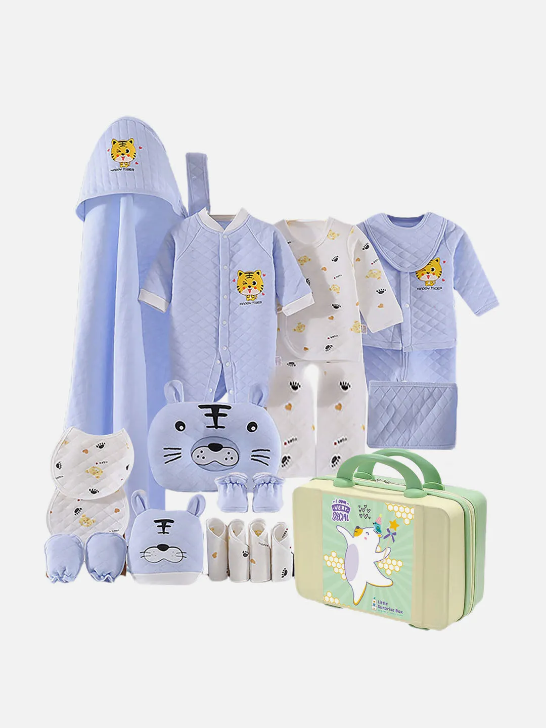 Little Surprise Box 21 Pcs Winter Wear Newborn Baby Girl/ Boy Gift Hamper With Suitcase