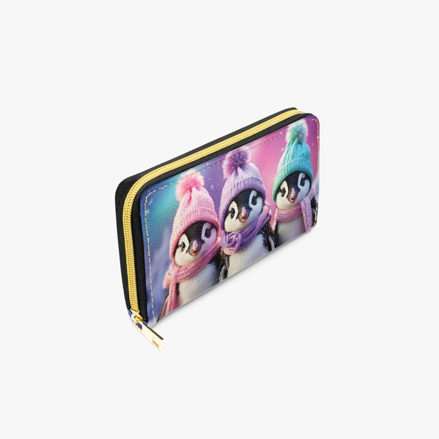 Long Type Zipper Purse - Christmas, Penguins