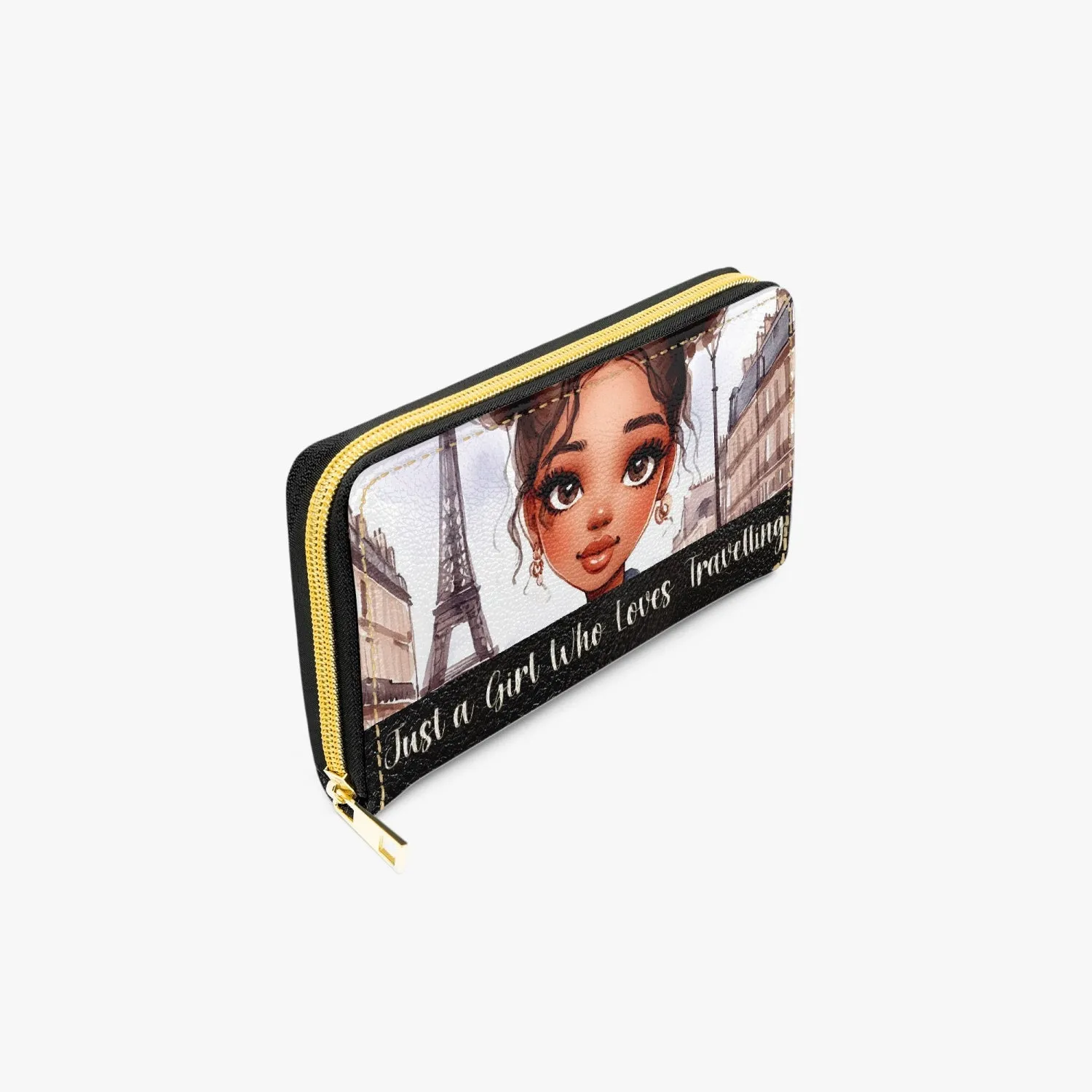 Long Type Zipper Purse - Just a Girl Who Loves Travelling