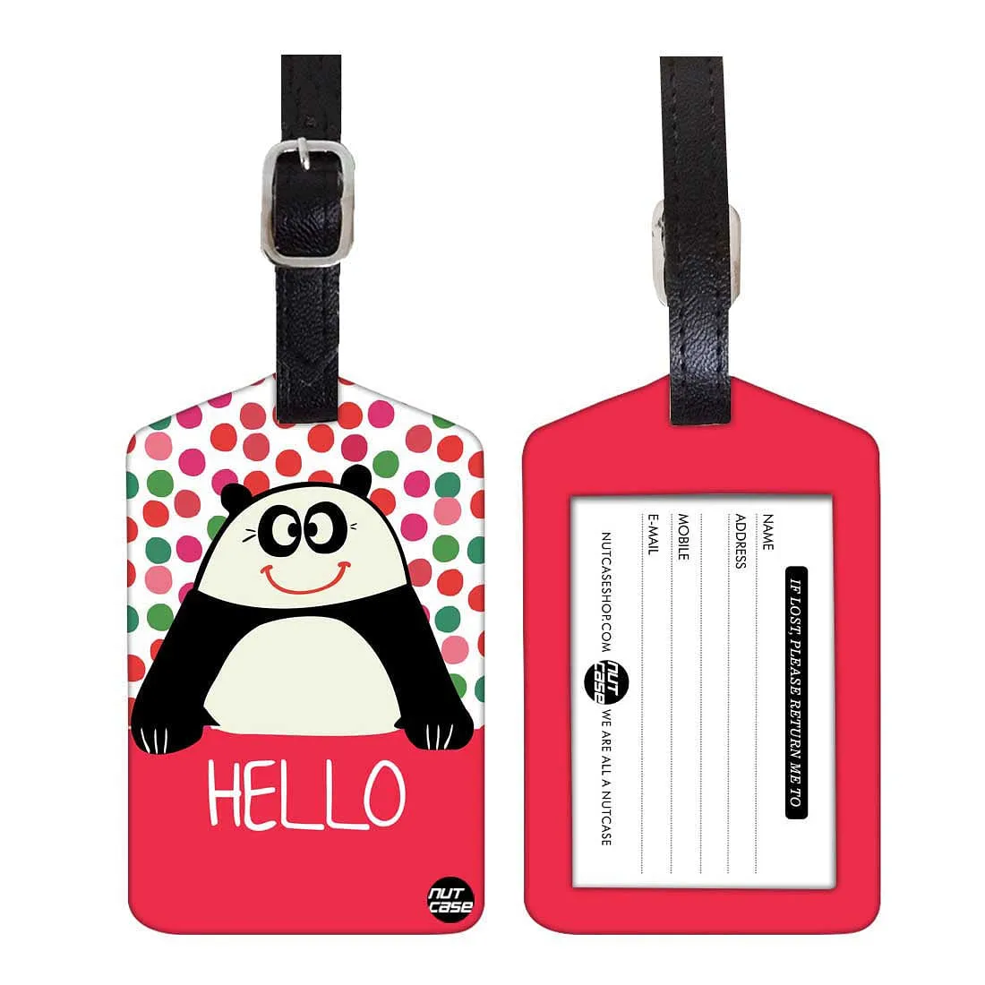 Luggage Tags Set Of 2 -  CUTE PANDA