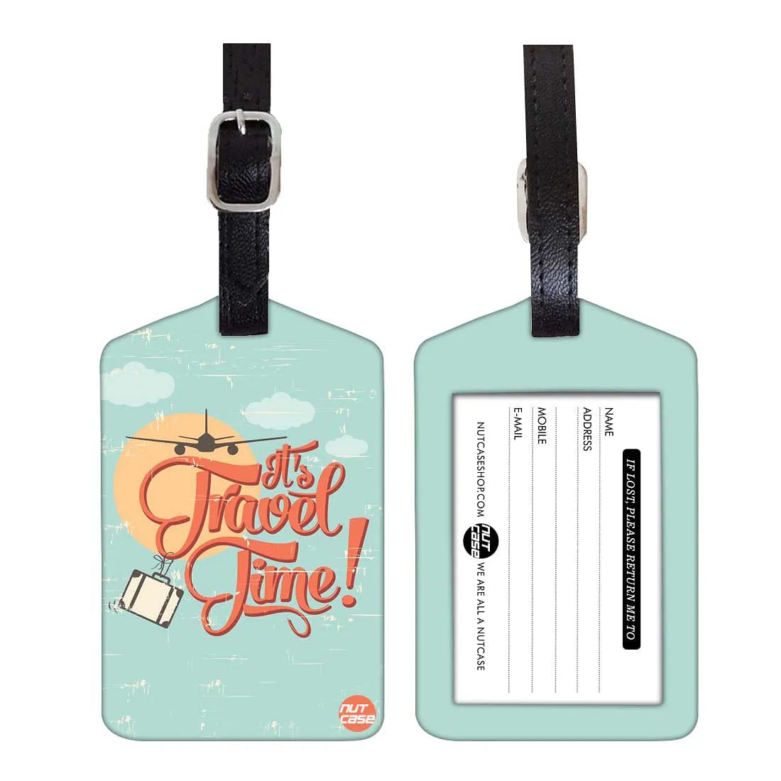 Luggage Tags Set Of 2 -  IT'S TRAVEL TIME