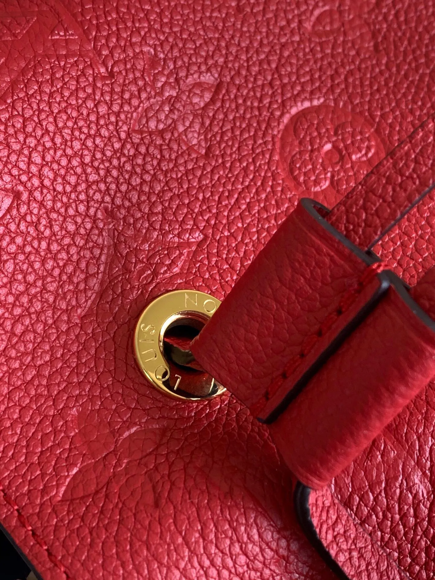 LV NeoNoe MM Bucket Bag Monogram Empreinte Red For Women, Women’s Bags, Shoulder Bags 10.2in/26cm LV