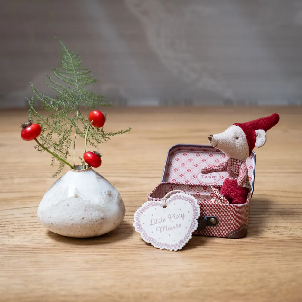 Maileg Christmas mouse baby in suitcase