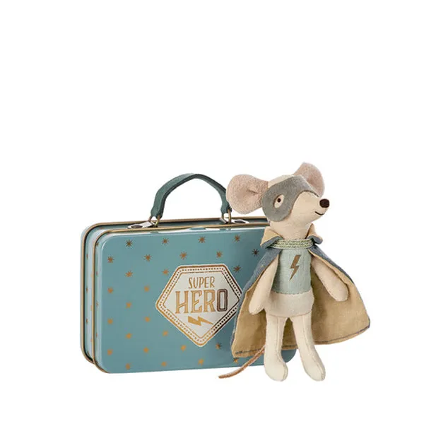 Maileg Mouse - Super Hero in Metal Suitcase