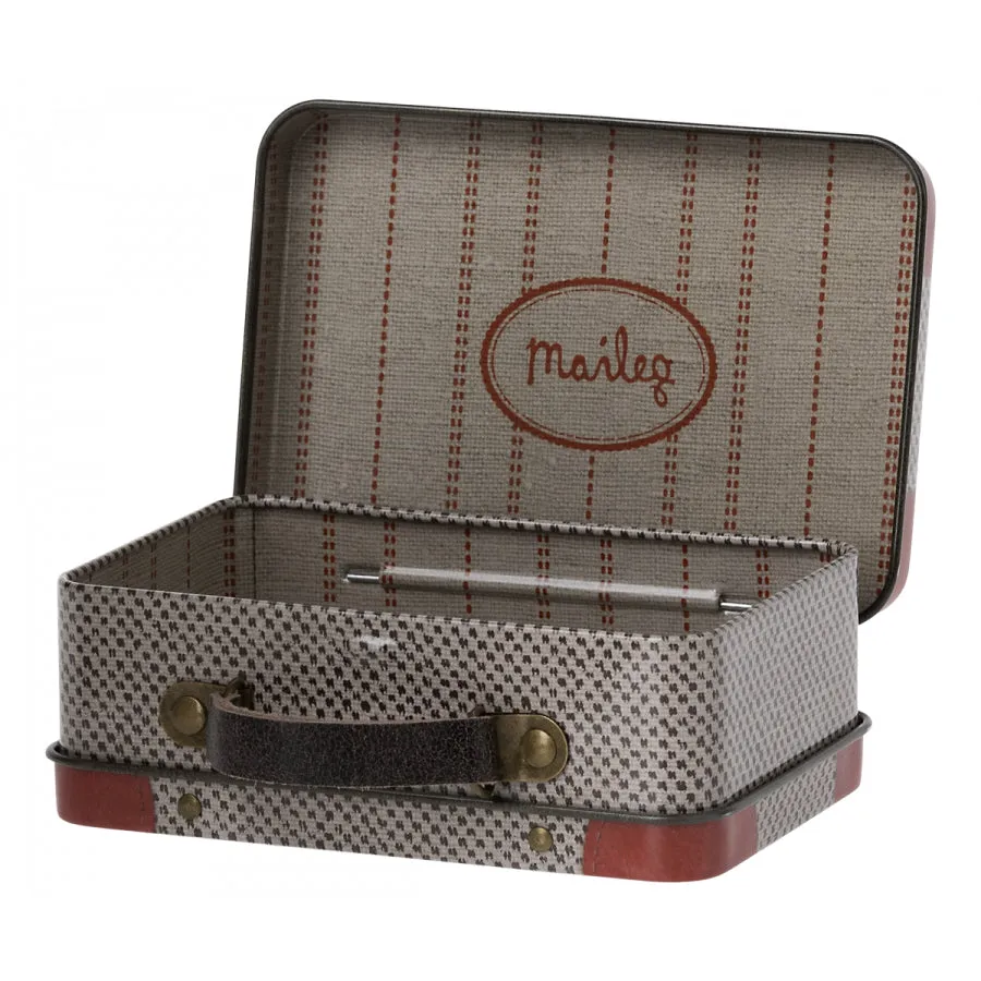 Maileg Suitcase, Metal - Grey Travel