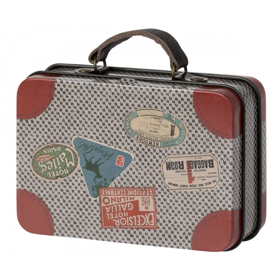 Maileg Suitcase, Metal - Grey Travel