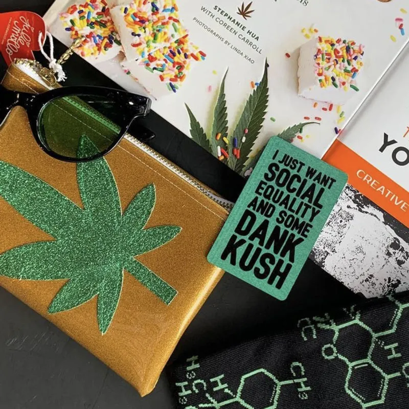 Mary Jane Cannabis Midi Clutch! 🌿 Stylish Storage for Your Elevated Essentials!