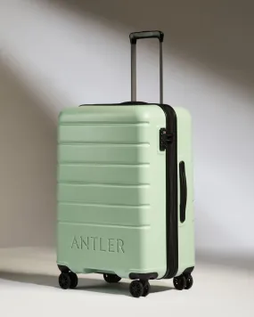 Medium Suitcase in Aspen Green - Logo