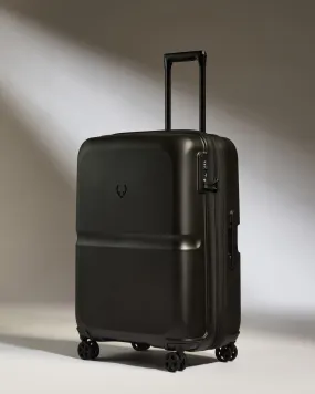 Medium Suitcase in Black - Single Stripe