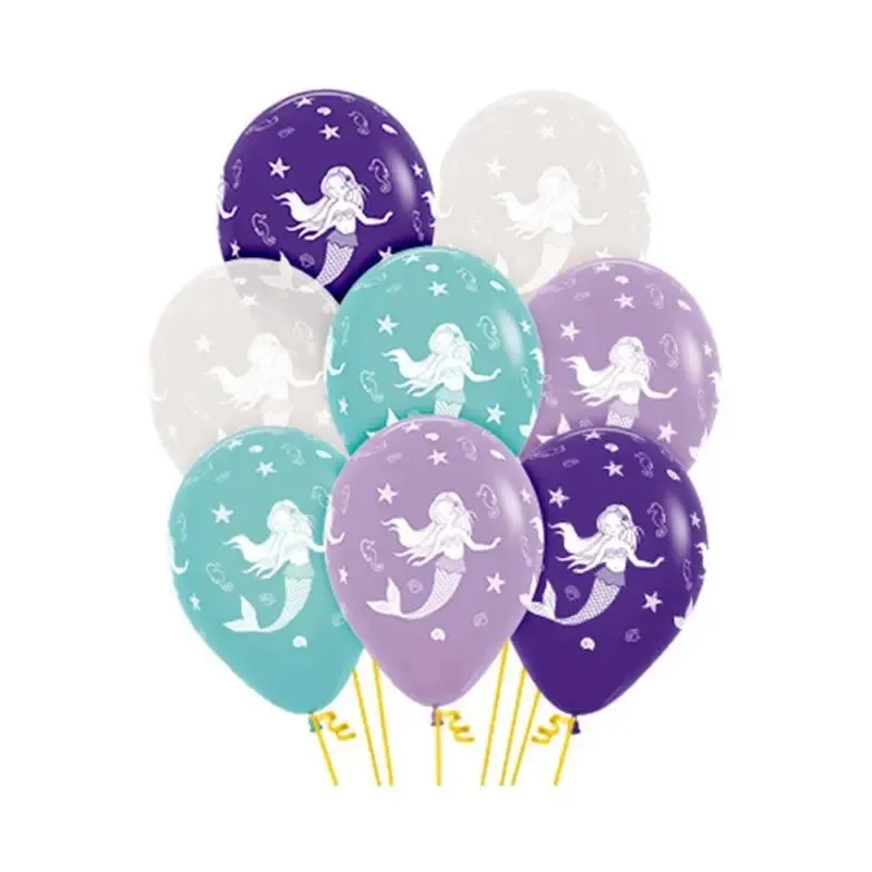 Mermaid Balloons - Pack of 12