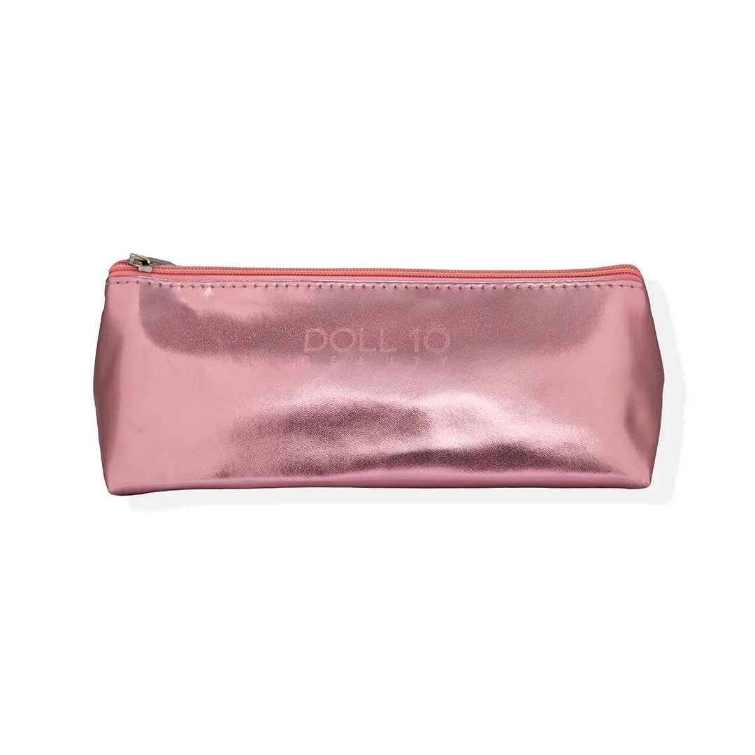 Metallic Dark Pink Beauty Bag