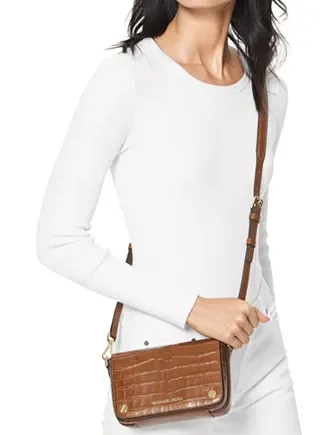 Michael Michael Kors Full Flap Croc Embossed Crossbody