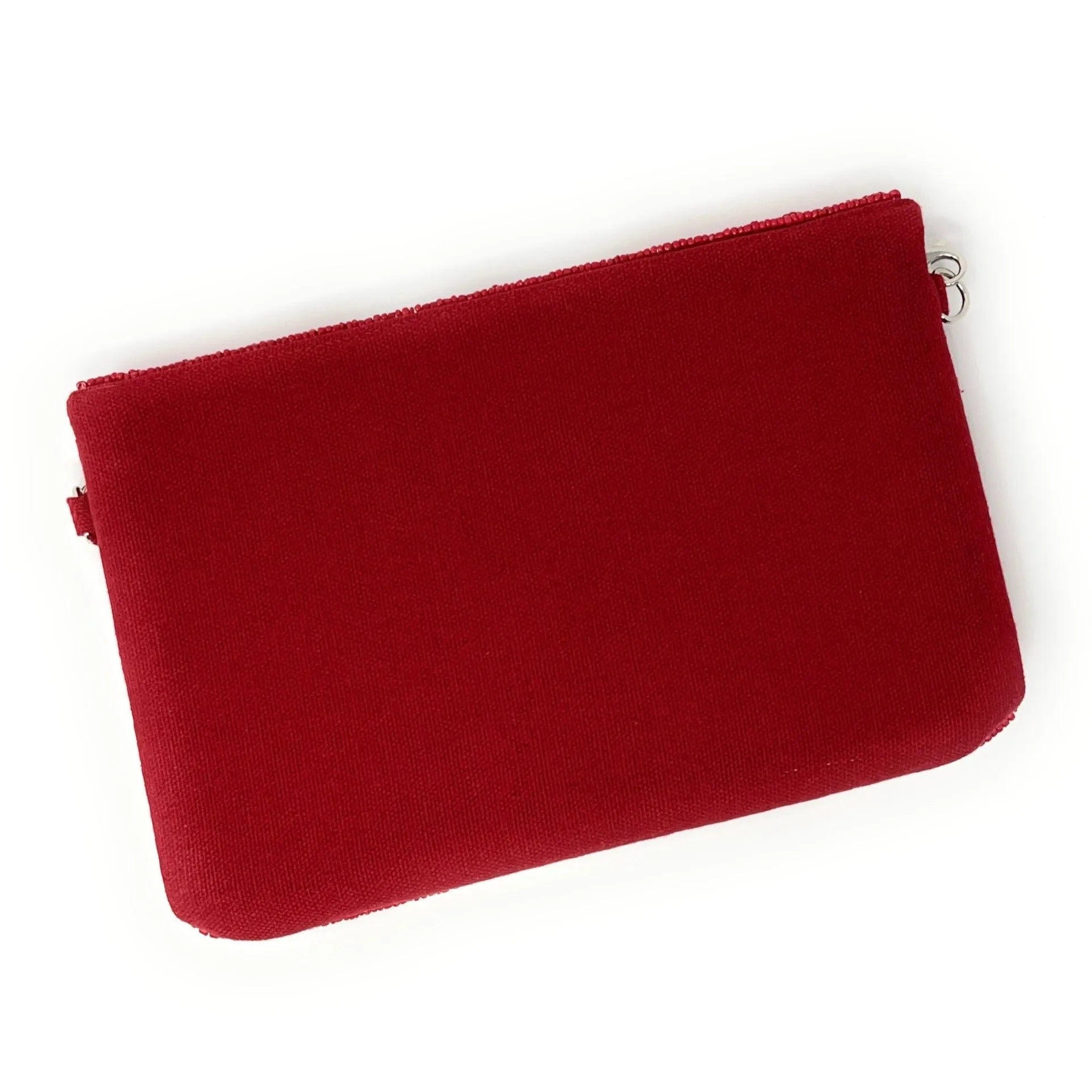 Mini Red Beaded Clutch Purse