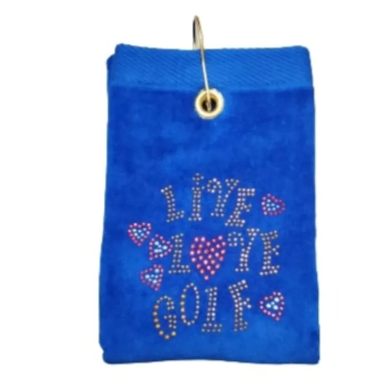 Navika Golf Towel - Live, Love, Golf - Multiple Colours