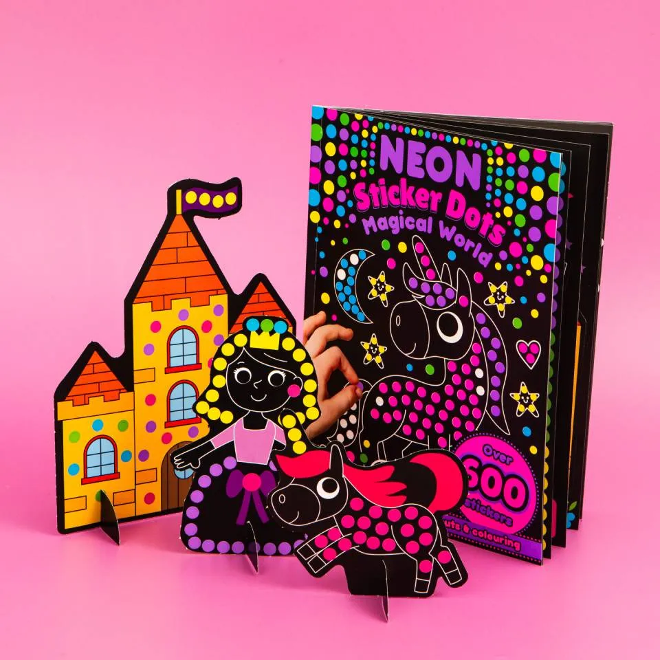 Neon Sticker Dots Activity Book: Magical World