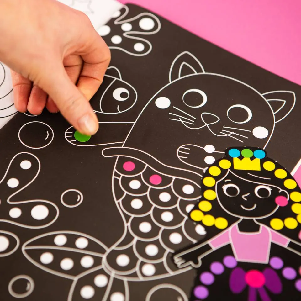 Neon Sticker Dots Activity Book: Magical World