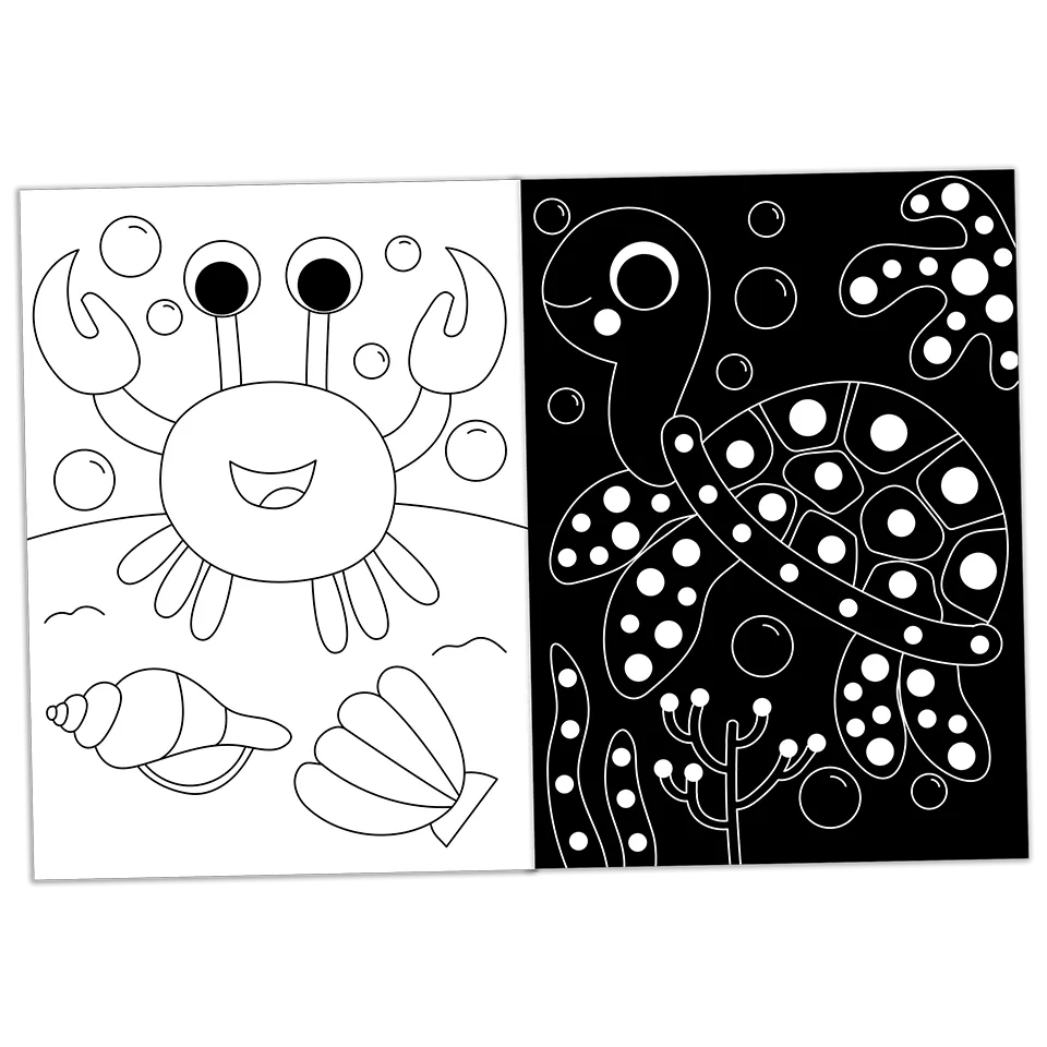 Neon Sticker Dots Activity Book: Ocean World