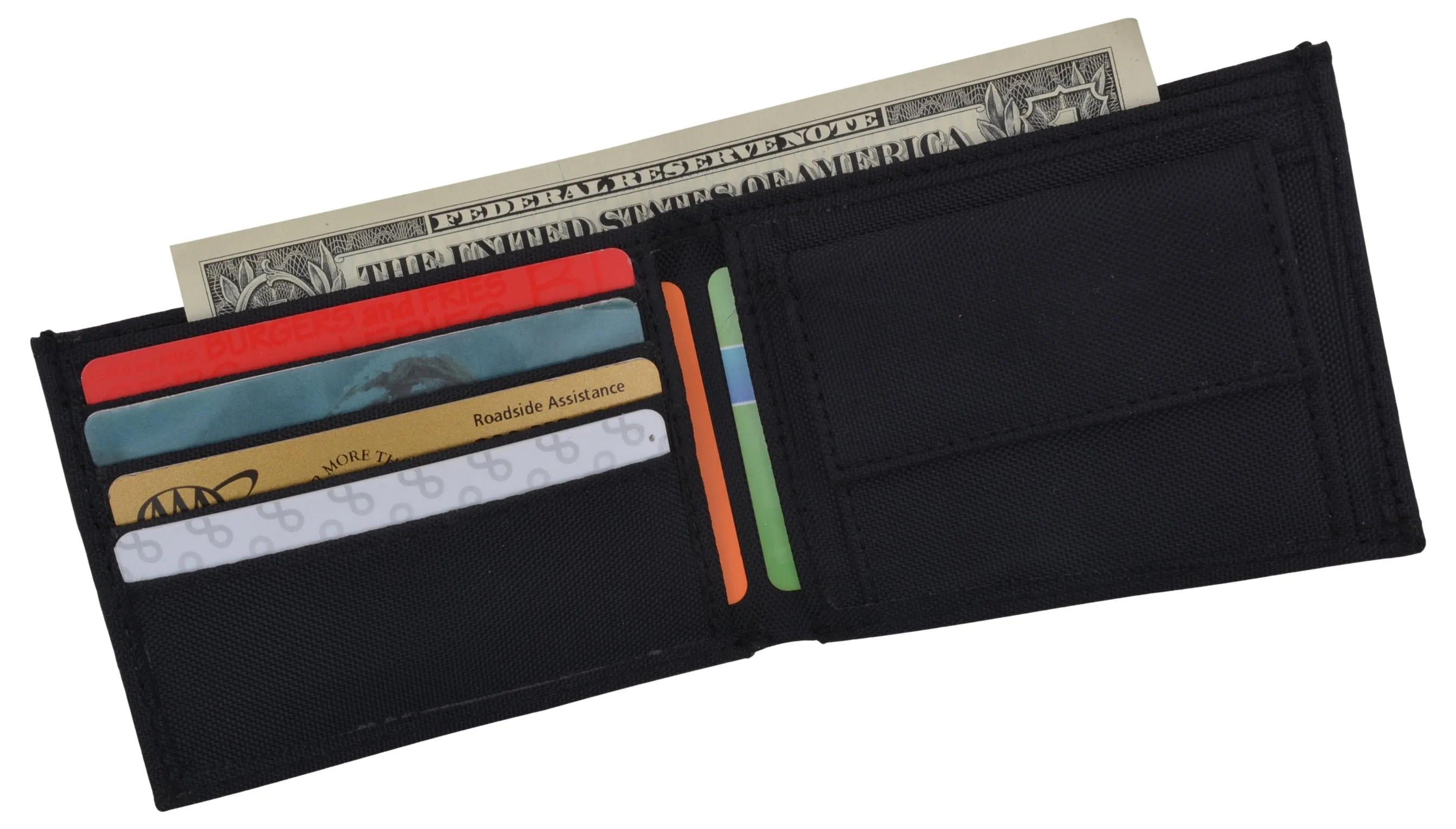 New Boys Slim Thin Nylon Bifold Wallet with Coin Pouch T300