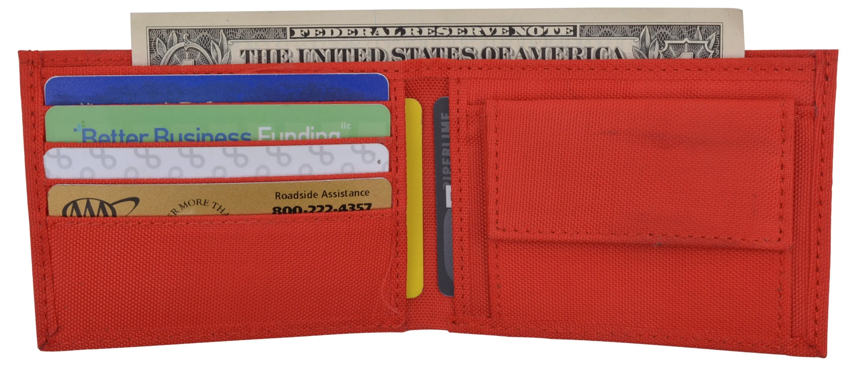 New Boys Slim Thin Nylon Bifold Wallet with Coin Pouch T300